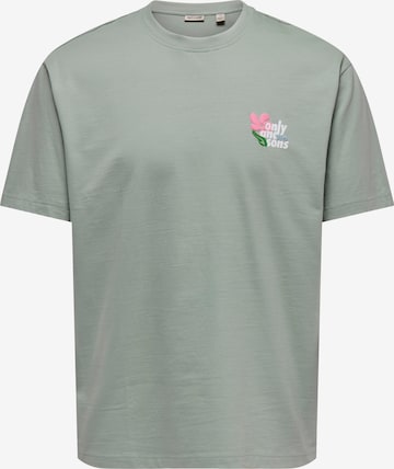 Tricou 'ONSFLEURI' de la Only & Sons pe verde: față