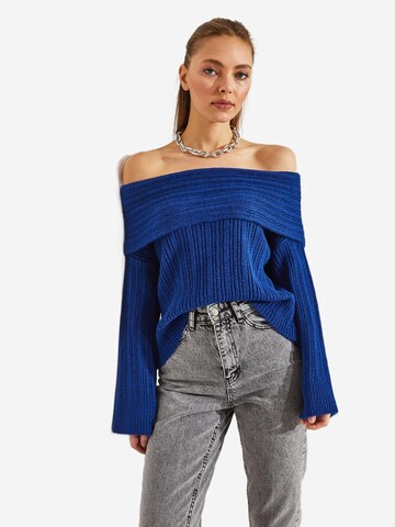 Bianco Lucci Pullover in Blau