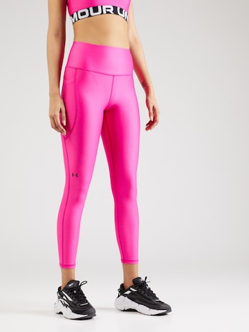 UNDER ARMOUR Skinny Sporthose in Pink: predná strana