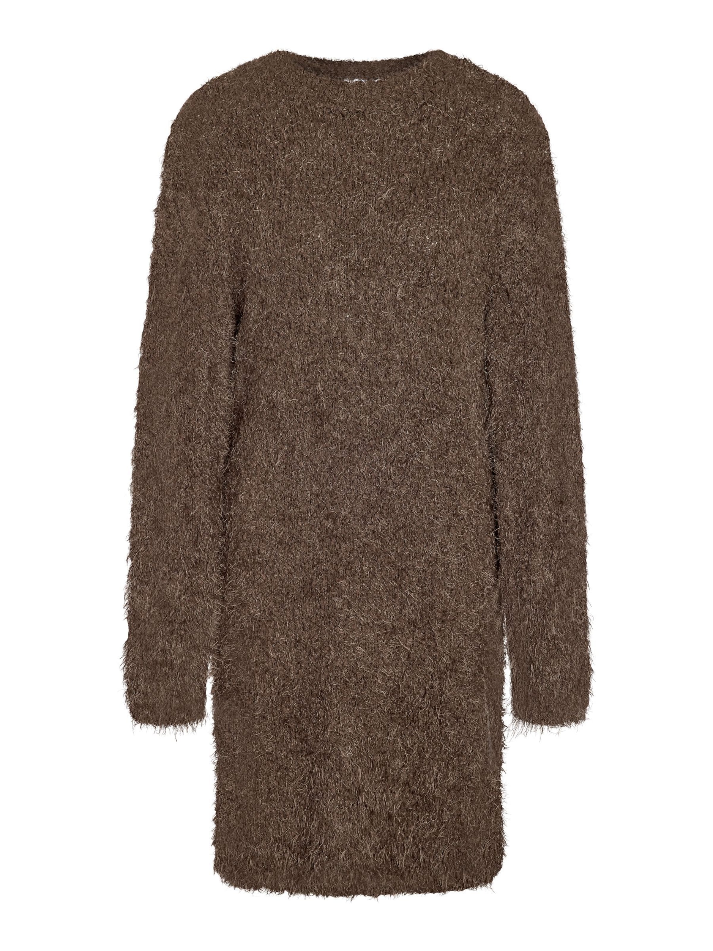 Robes en maille 'NMSassy' Noisy may en marron : devant