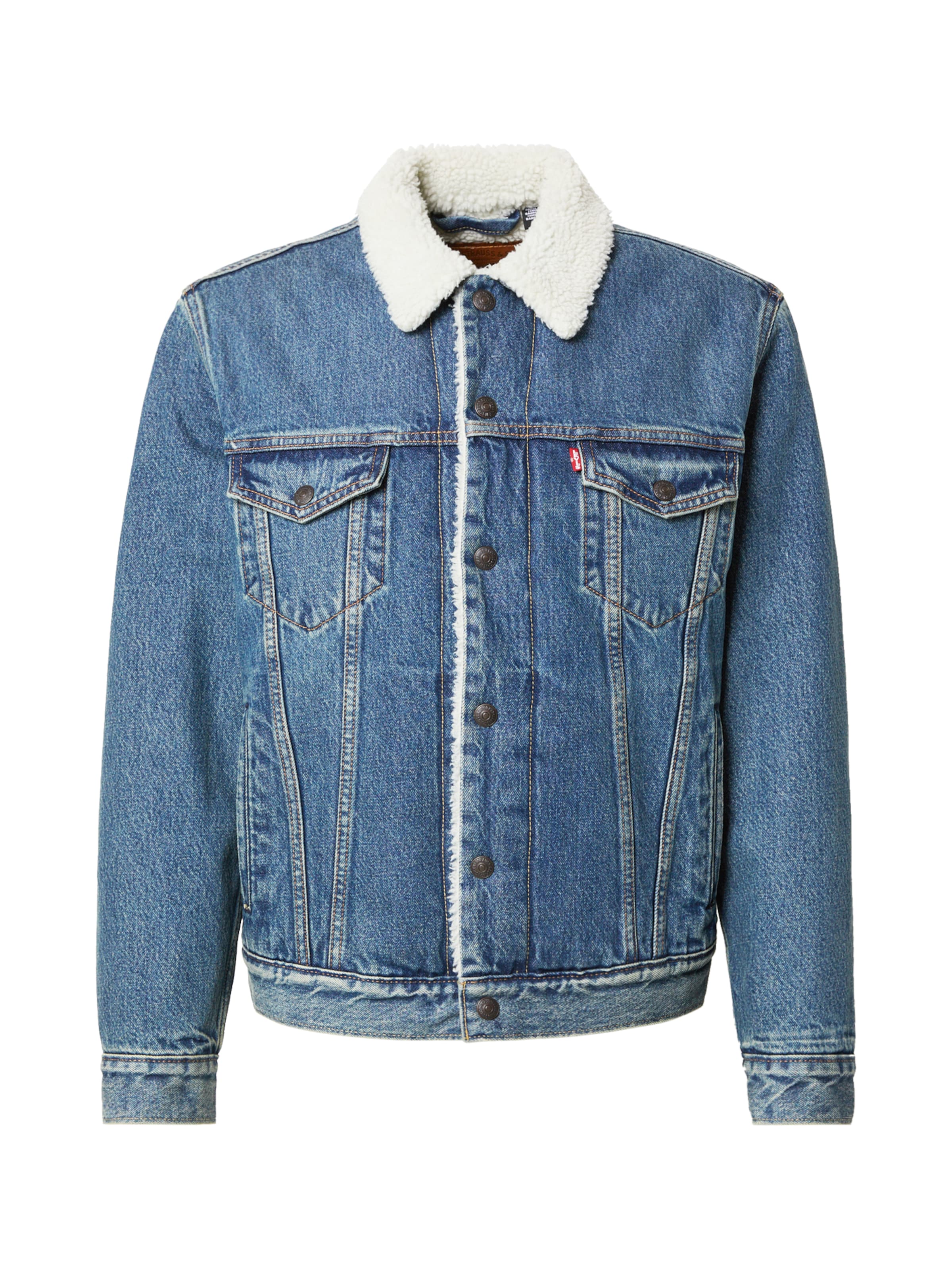 LEVI'S ® Átmeneti dzseki 'Type III Sherpa Trucker Jacket' - kék: elől