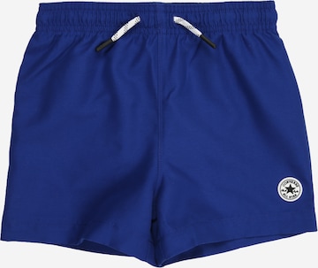 Shorts de bain CONVERSE en bleu : devant