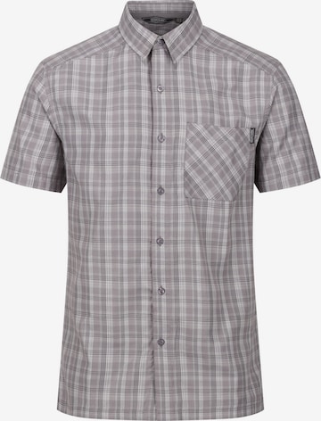 REGATTA Regular fit Athletic Button Up Shirt 'Kalambo VII' in Grey: front
