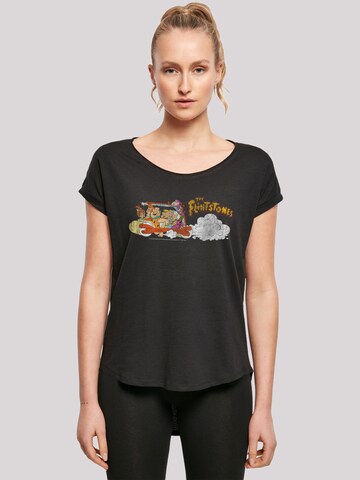 T-shirt 'The Flintstones Family Car' F4NT4STIC en noir : devant