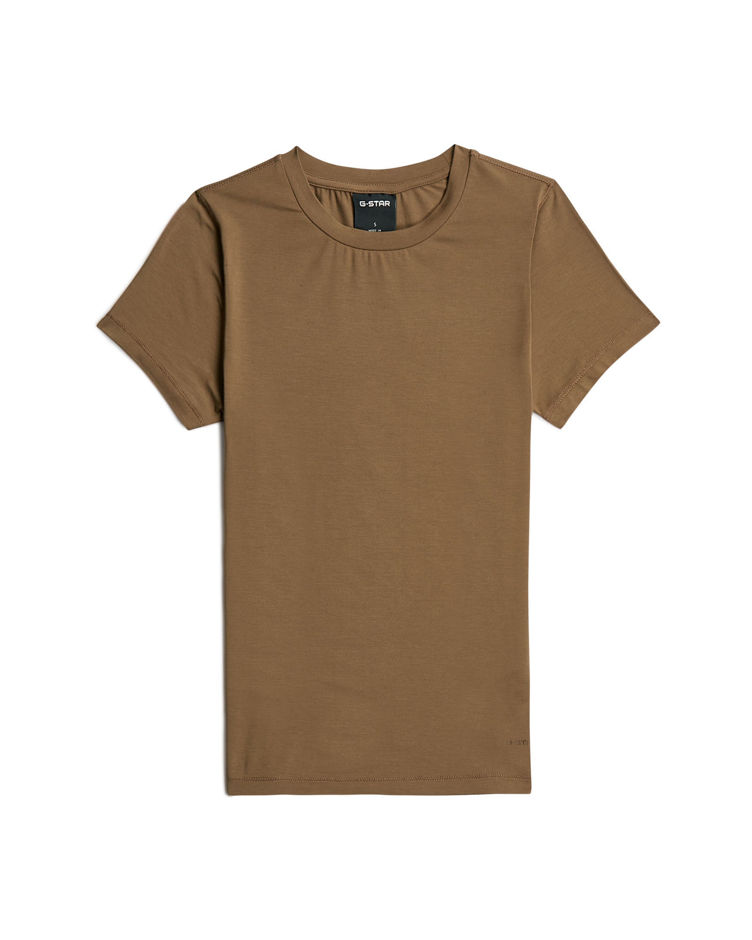 G-STAR T-Shirt - '2nd Skin T-Shirt' in Braun: Vorderseite