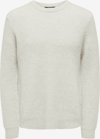 Only & Sons Свитер 'ONSTEGAN' в Белый: спереди