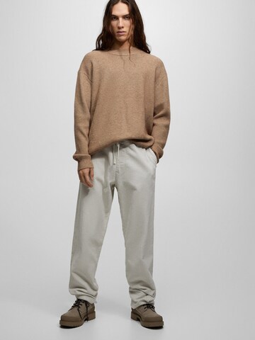 Pull&Bear Loosefit Broek in Grijs: voorkant