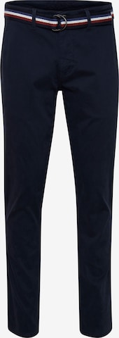 FQ1924 Chino 'Ryan' in Blauw: voorkant