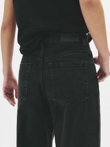 Pull&Bear Wide leg Jeans in Zwart