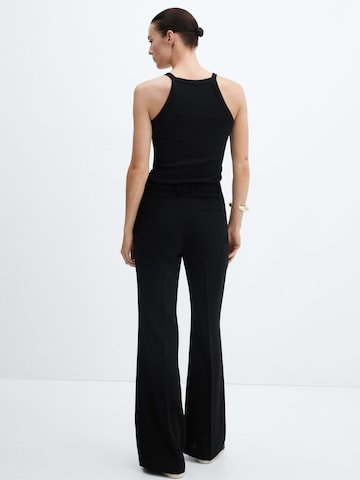 MANGO Flared Pleated Pants 'Tortuga' in Black