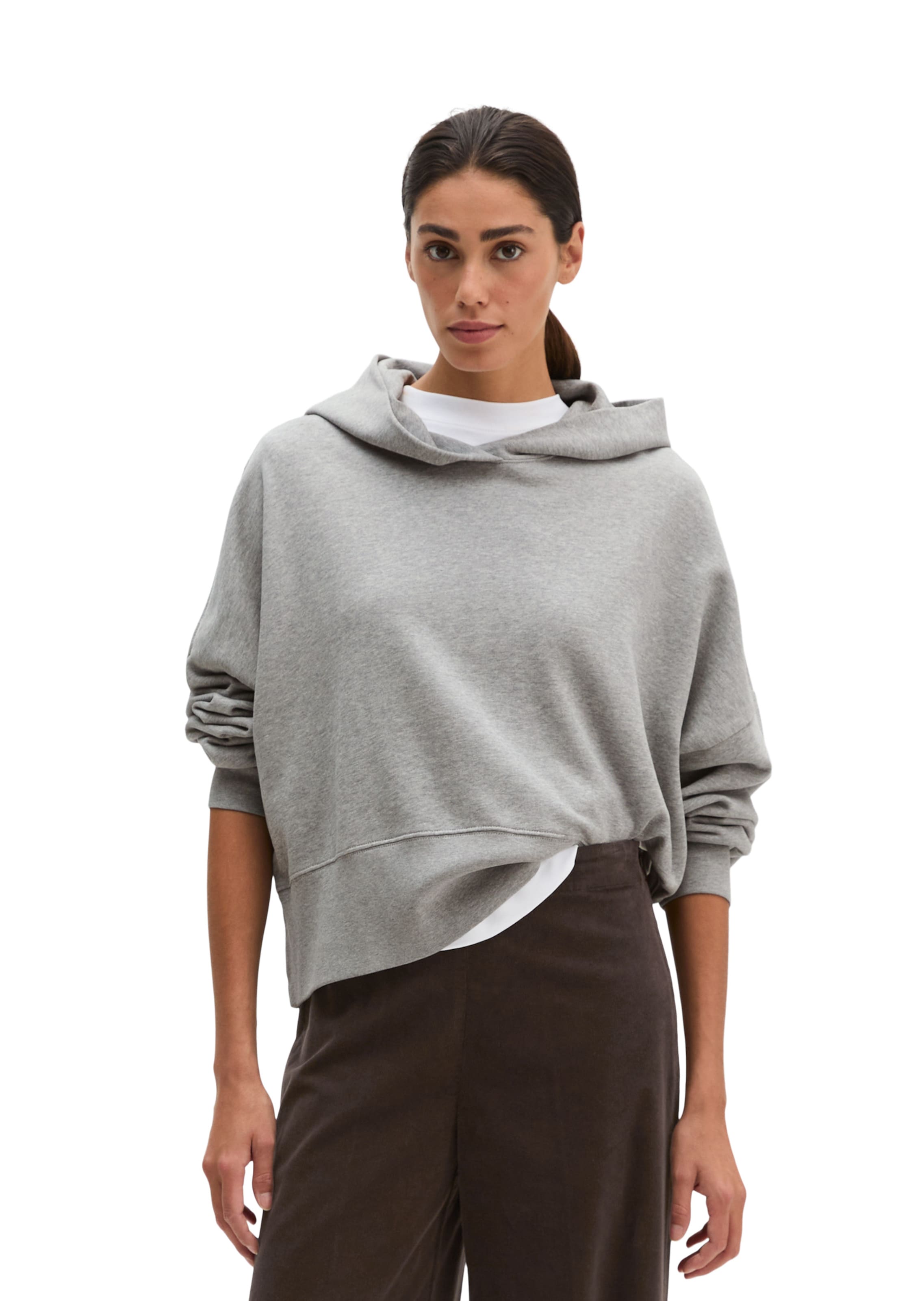 Sweat-shirt Marc O'Polo en gris : devant