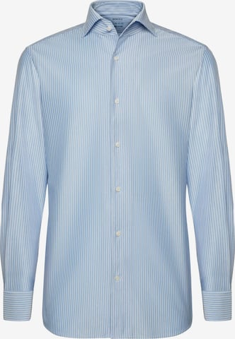 Coupe regular Chemise Boggi Milano en bleu : devant