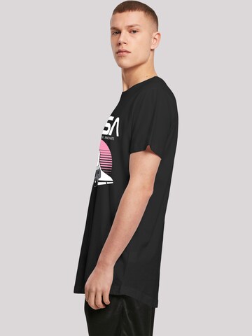 F4NT4STIC Shirt 'NASA Space Shuttle Sunset' in Zwart