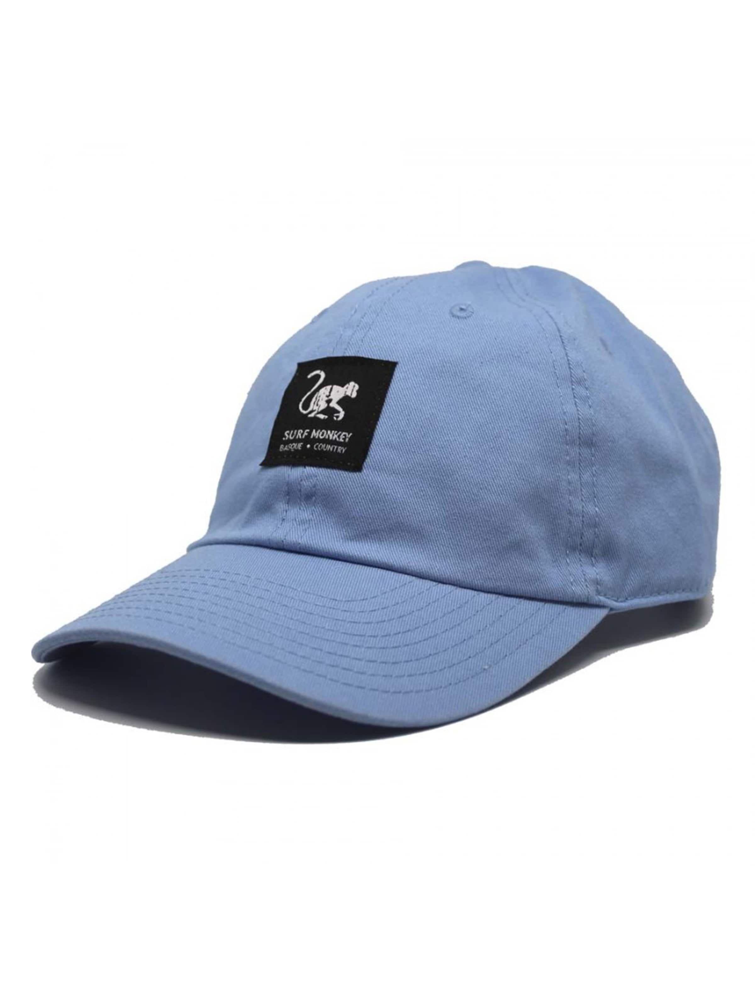 Surf Monkey Athletic Cap in Blue: front