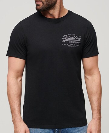 T-Shirt 'Heritage' Superdry en noir