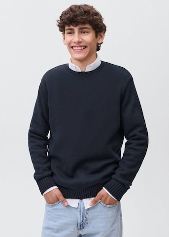 MANGO TEEN Sweater 'Basico' in Blue: front