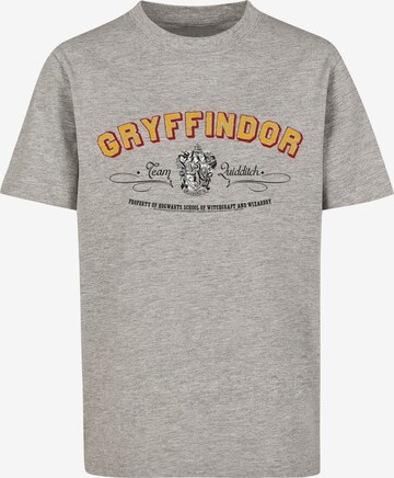 F4NT4STIC T-Shirt 'Harry Potter Gryffindor Team Quidditch' in Grau: predná strana