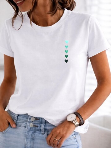 RMK Shirt 'Herz' in White: front