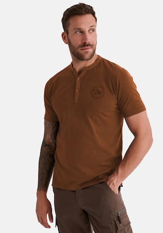 T-Shirt 'Henry' Hero en marron : devant