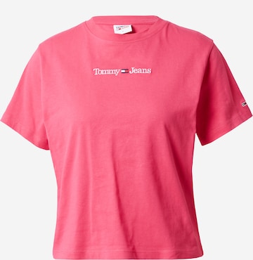 Tommy Jeans - Camiseta 'Serif Linear' en rosa: frente