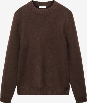 MANGO MAN Sweater 'Loto' in Brown: front