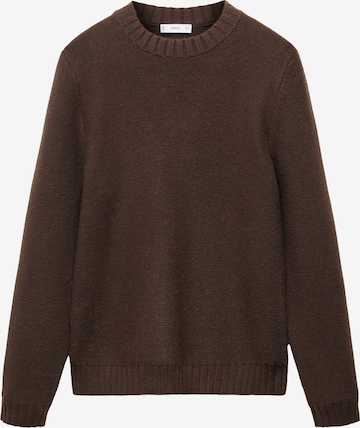 MANGO MAN Sweater 'Loto' in Brown: front