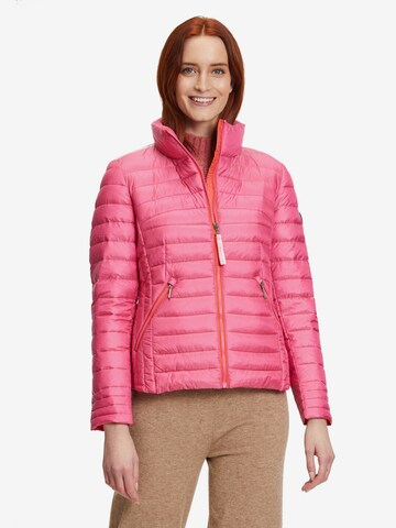 Amber & June Between-Season Jacket in Pink: front