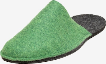 MagicFelt Slippers 'Filzpantoffel Magicfelt Travel 2.0' in Green: front