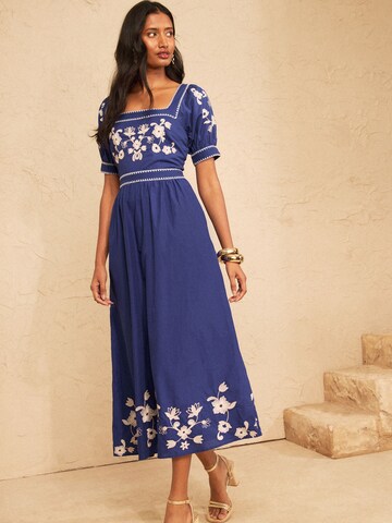 love & roses - Vestido en azul