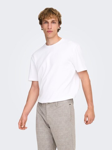 Only & Sons T-Shirt 'ONSCASPIAN' in Weiß: Vorderseite