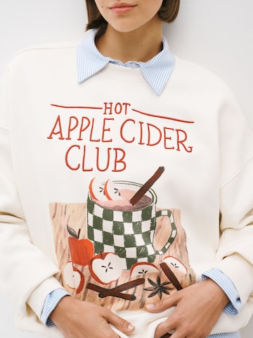 Next Sweatshirt 'Autumnal Apple Cider' in Beige