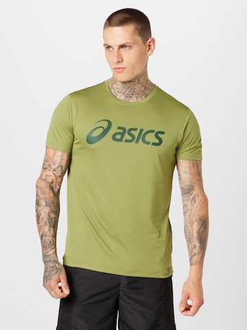 ASICS Performance shirt in Green: front