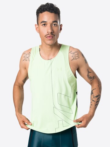 Tricou funcțional 'Iso Chill' de la UNDER ARMOUR pe verde: față