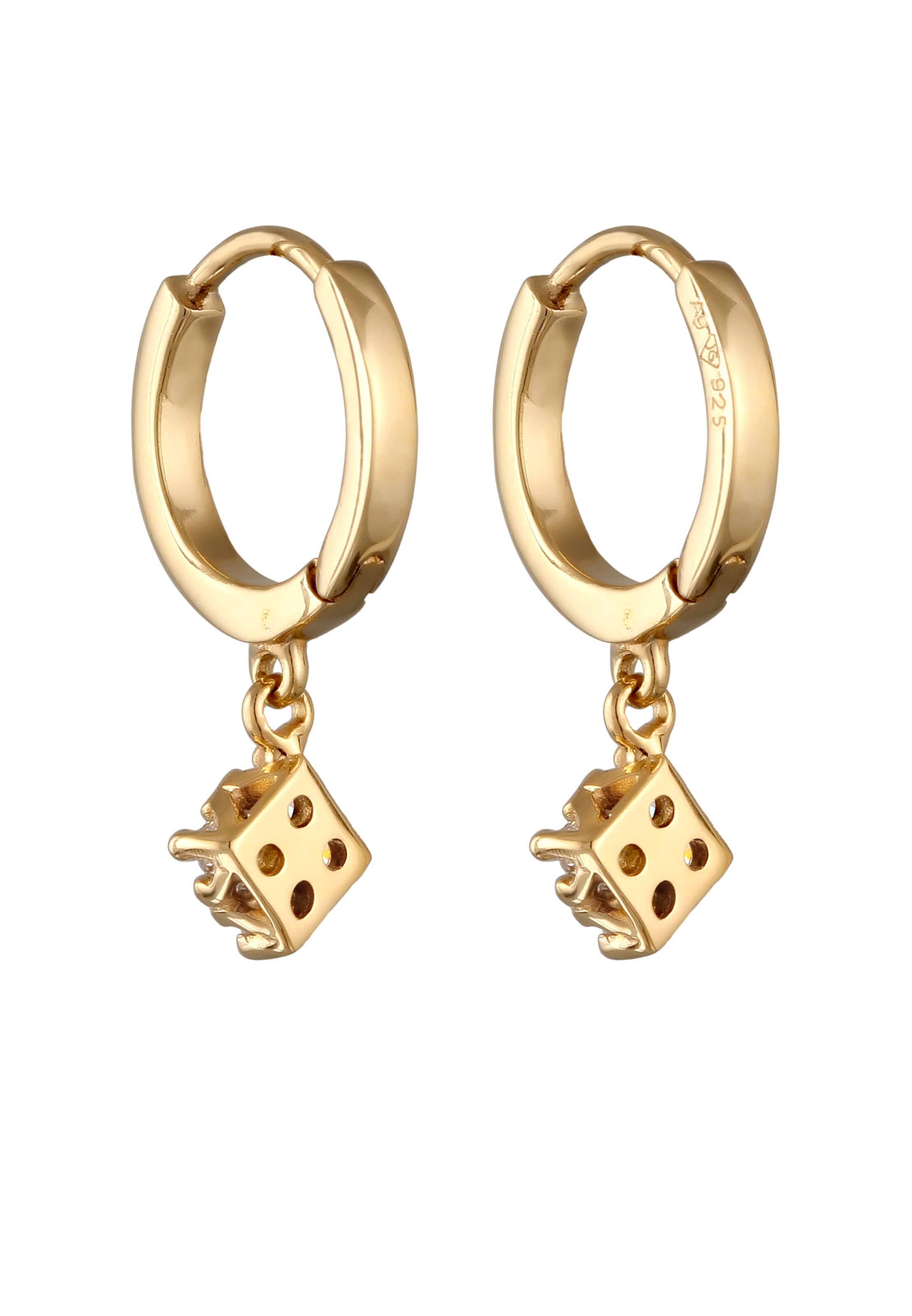 Elli DIAMONDS Ohrringe 'Viereck' in Gold
