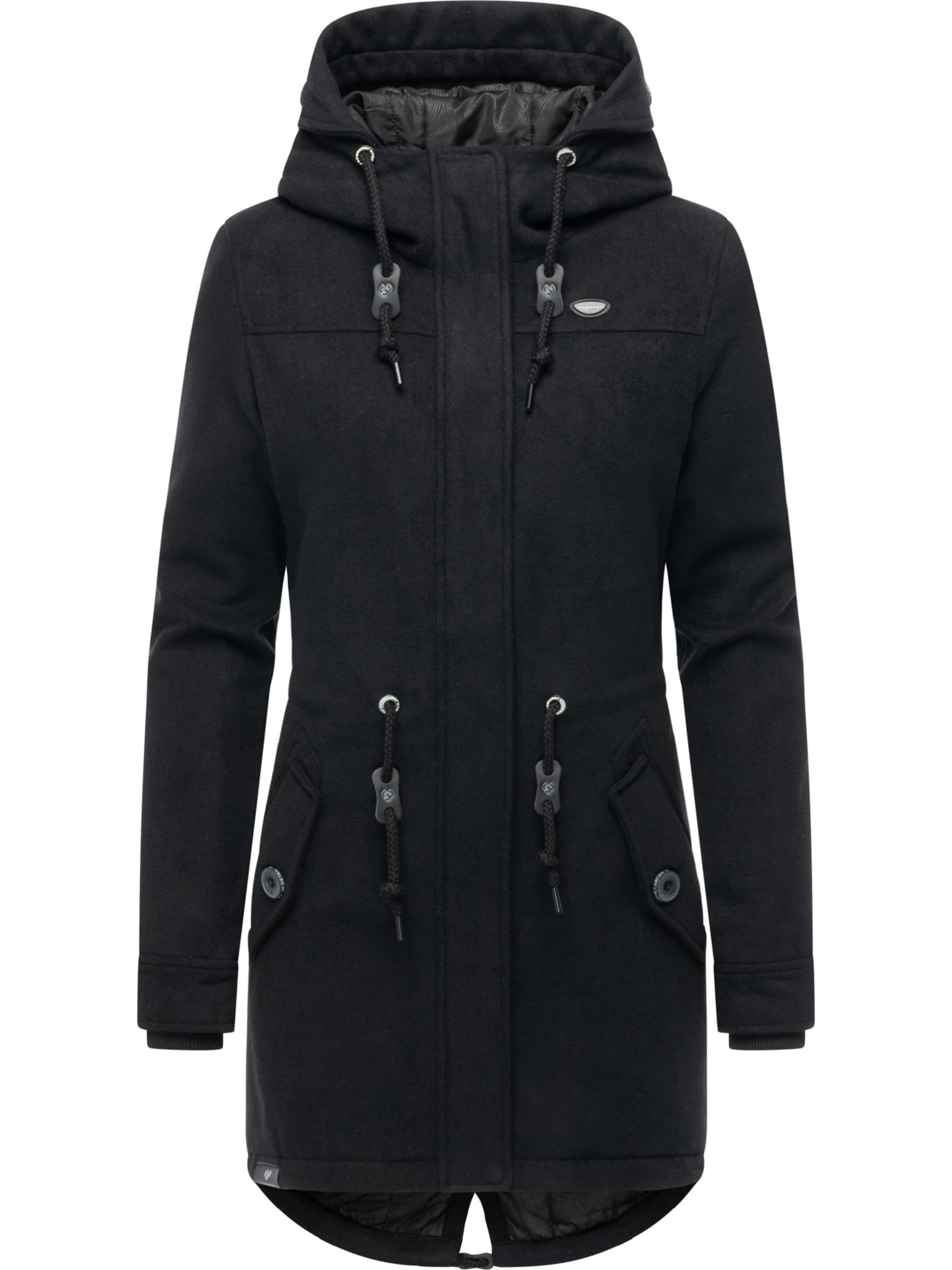 Ragwear Winter coat 'Ellba A' in Black: front