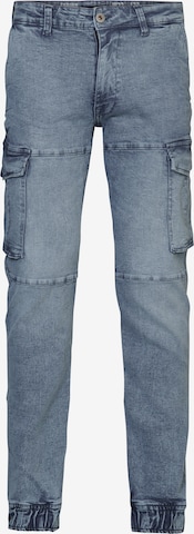 Petrol Industries Alt kitsenev Klapptaskutega teksapüksid 'TORINO', värv sinine: eest vaates