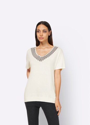 Pull-over heine en beige : devant