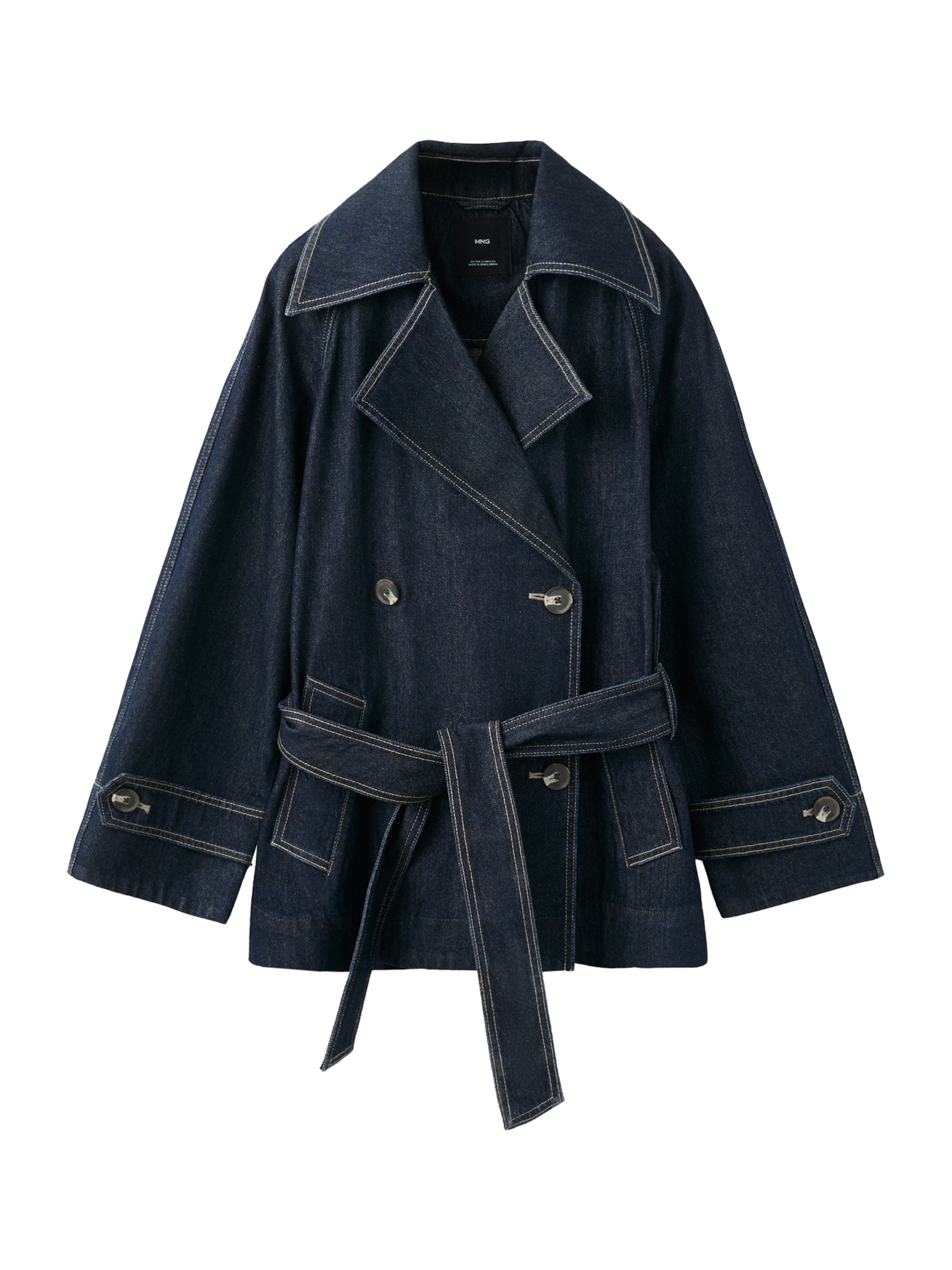 MANGO Mantel 'ALMA' in Blau: Vorderseite