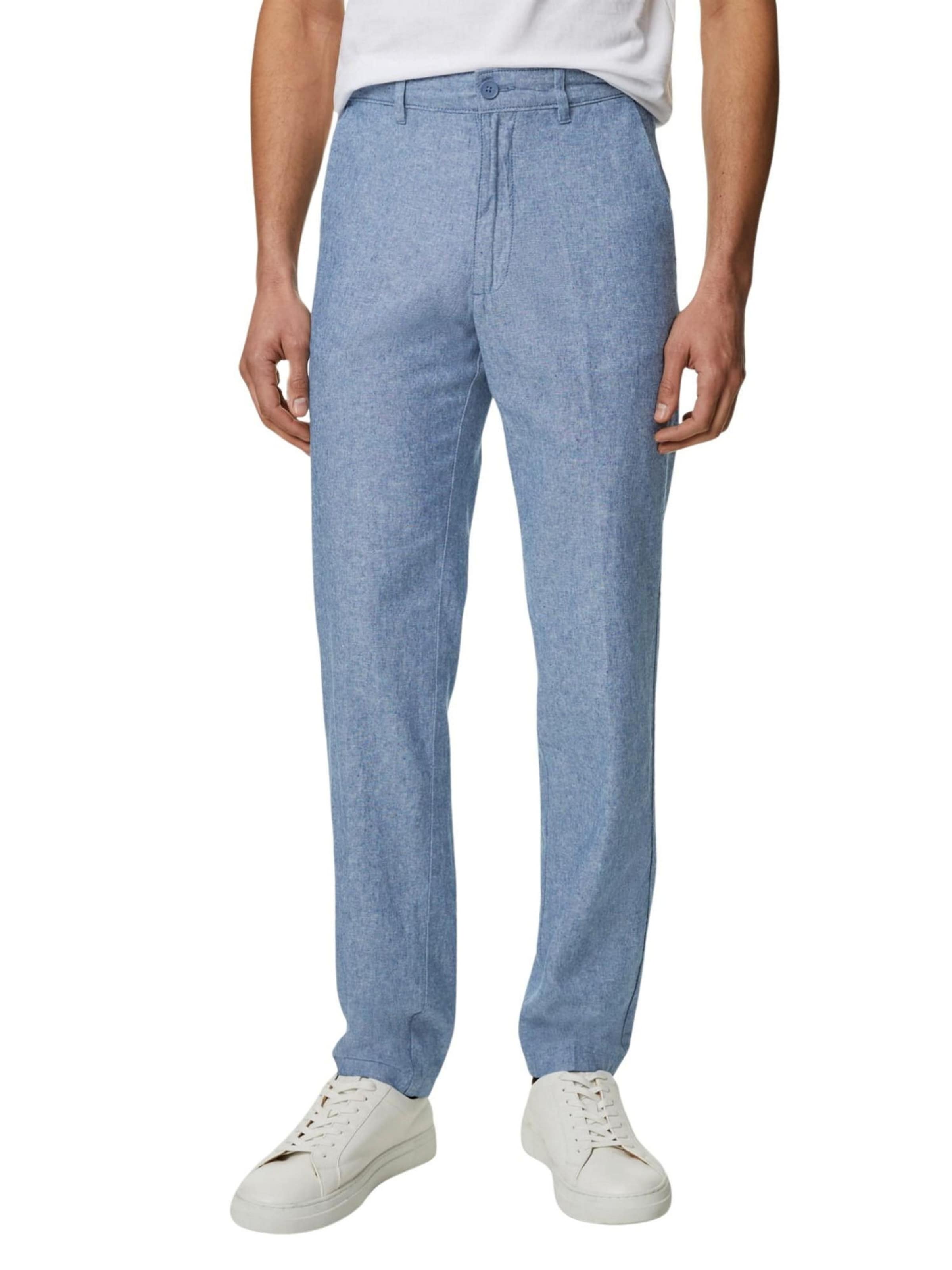 Regular Pantalon chino Marks & Spencer en bleu : devant