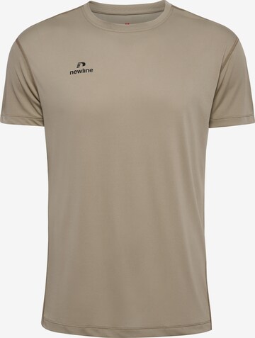 Newline Performance Shirt 'BEAT' in Brown: front