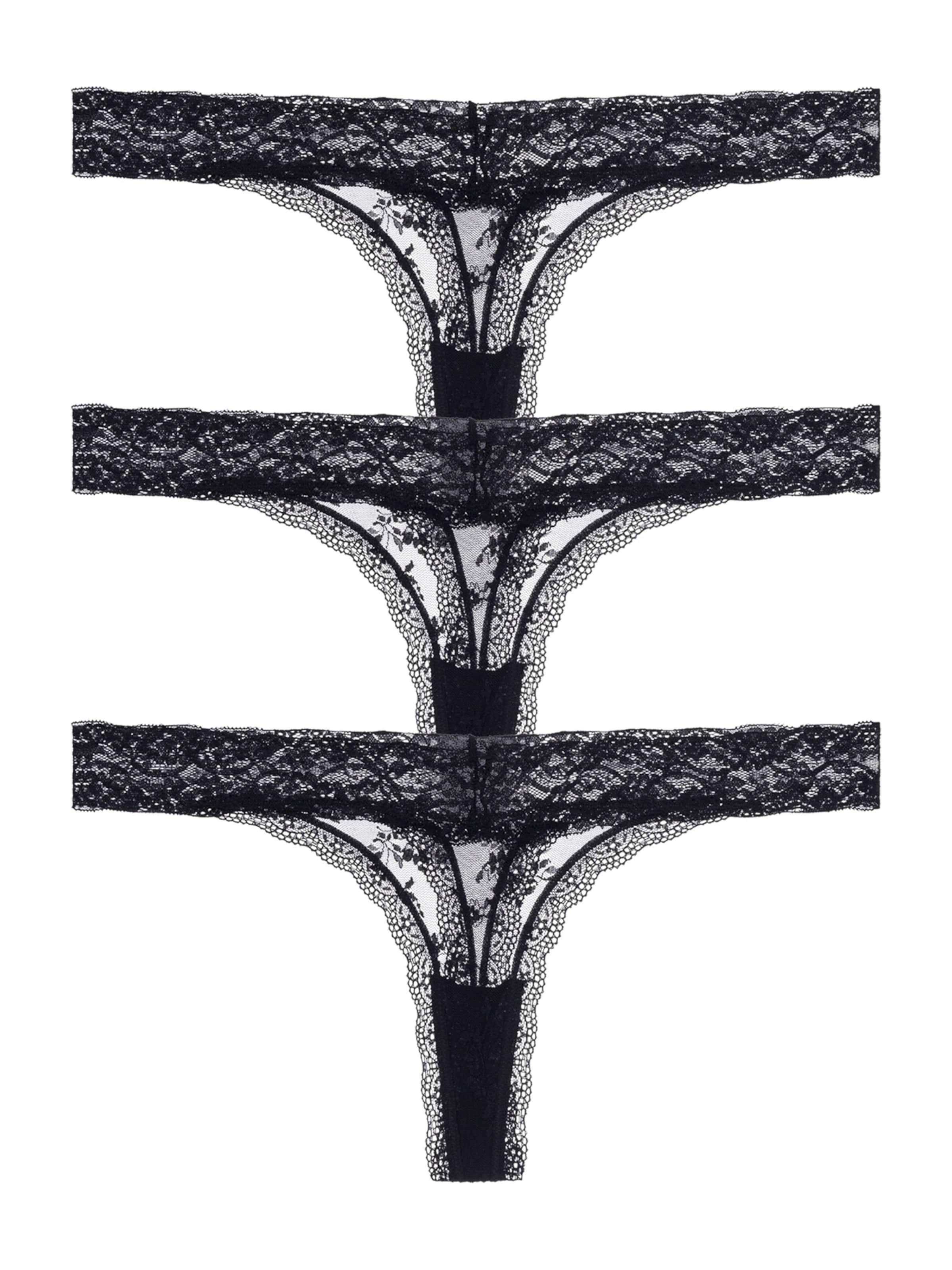 melns Dorina Stringu biksītes: no priekšpuses