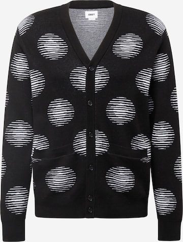 Veste de survêtement 'Oval' Obey en noir : devant