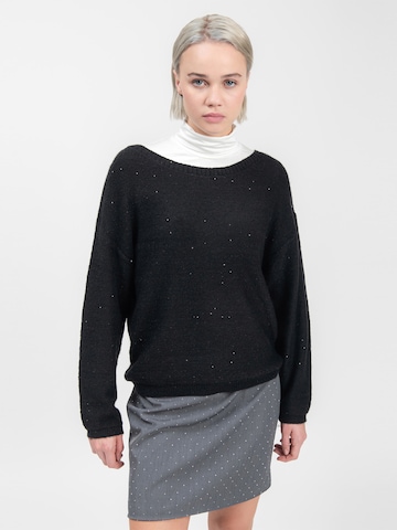 Influencer Sweter w kolorze czarny: przód