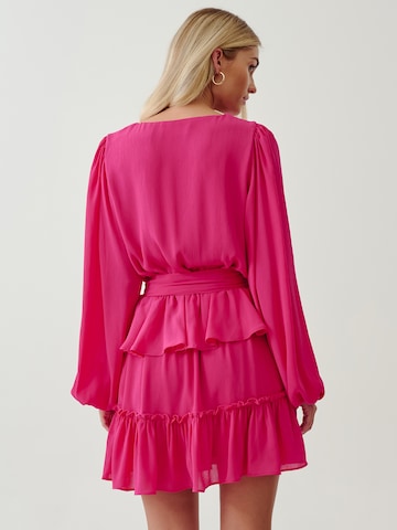 Tussah Dress in Pink: back