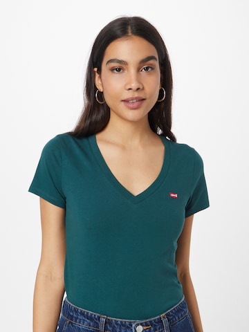 LEVI'S ® Shirt 'Perfect Vneck' in Groen: voorkant