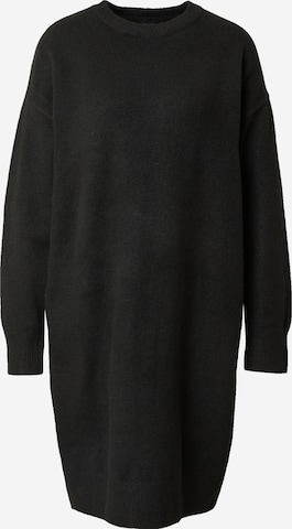 Monki Stickad klänning i svart: framsida