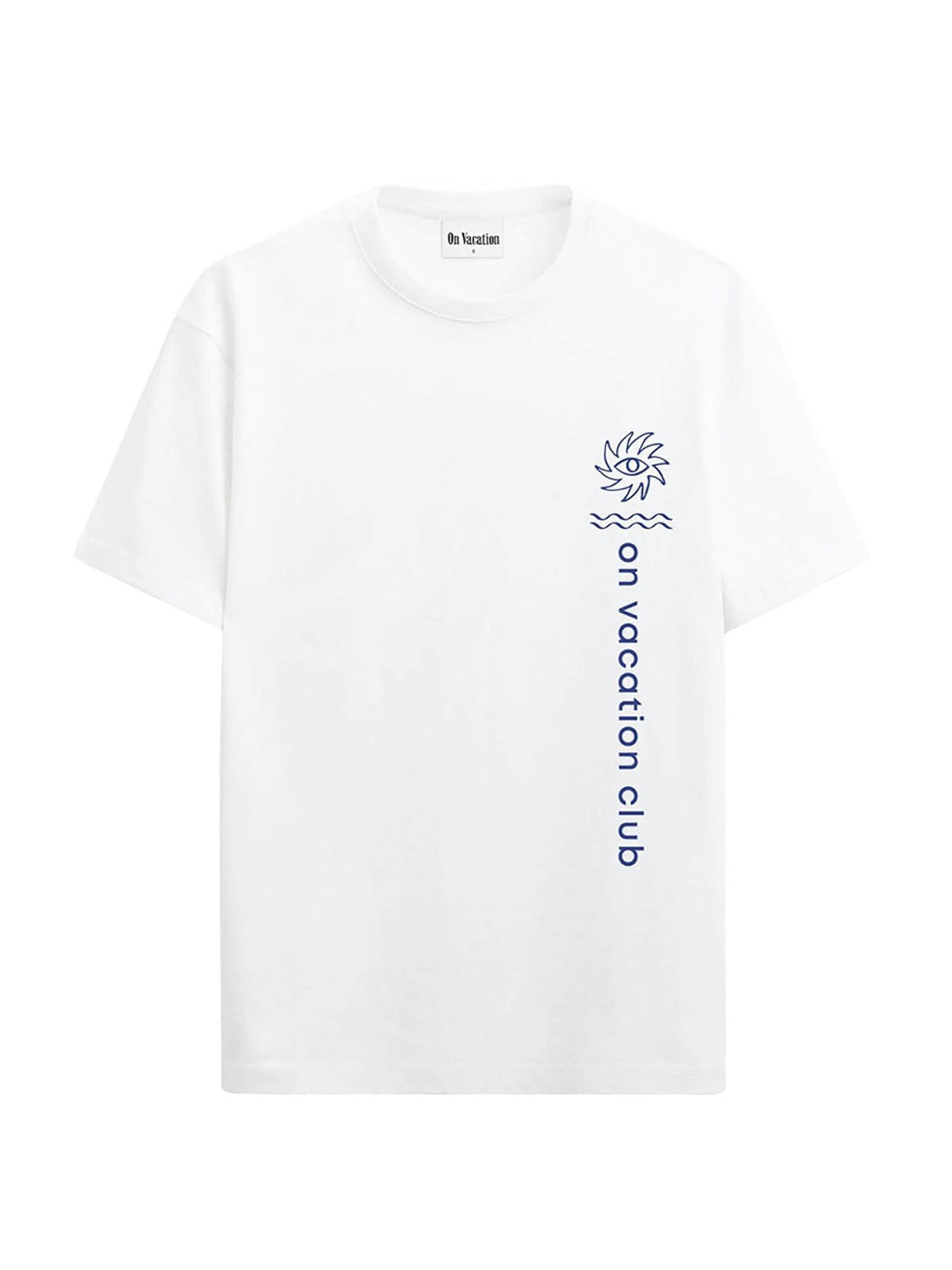 On Vacation Shirt 'Waterfall' in White: front