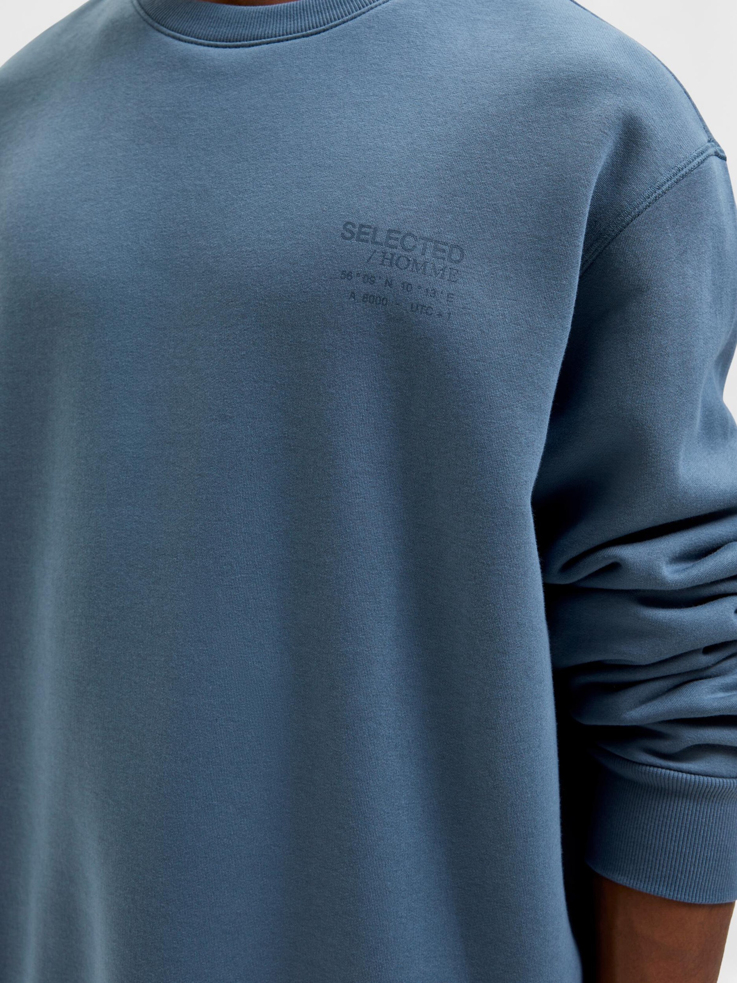 Männer Sweat SELECTED HOMME Sweatshirt in Blau - ML40164 Männer Sweat SELECTED HOMME Sweatshirt in Blau - ML40164