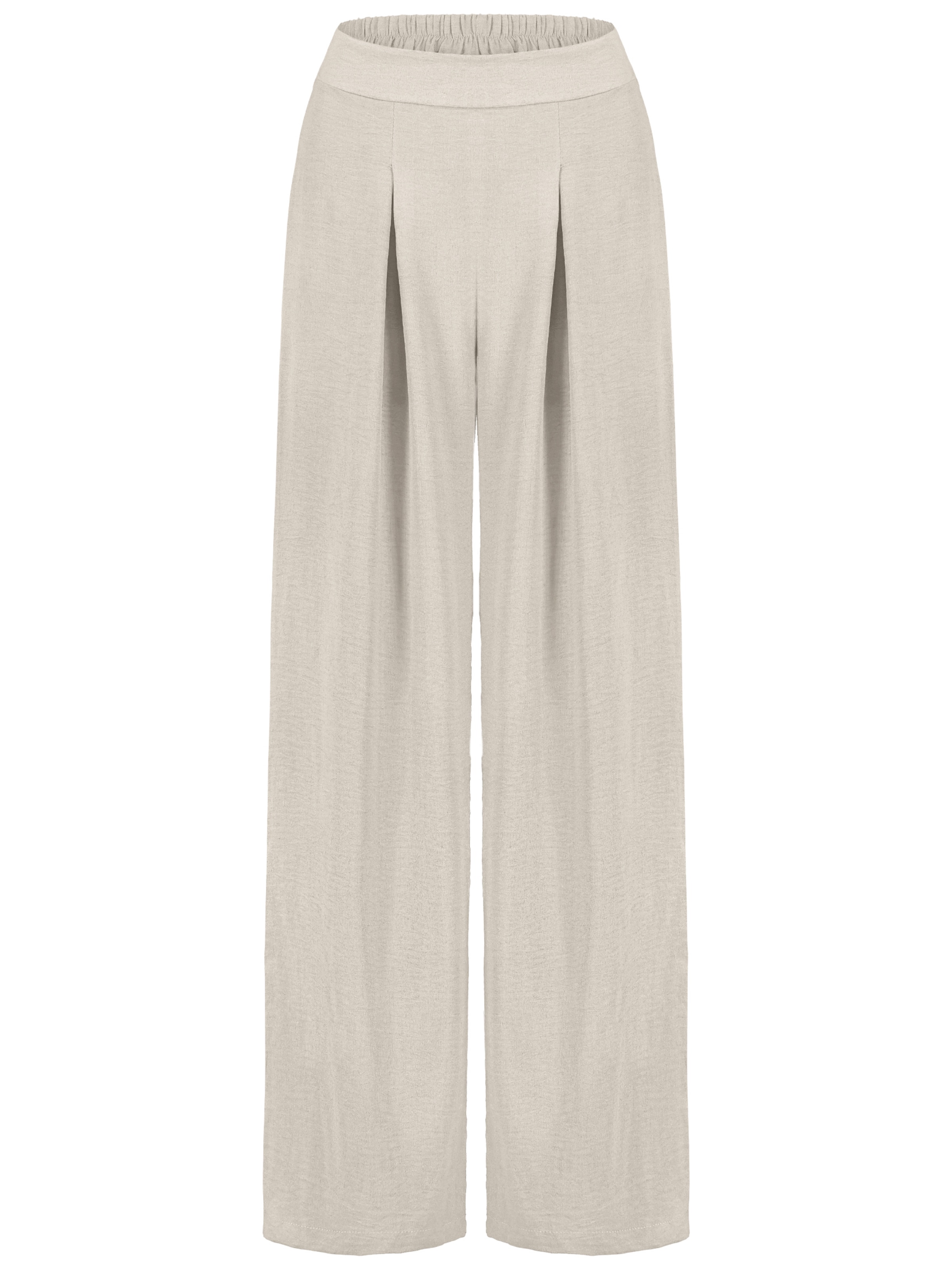 Sublevel Wide leg Pleat-Front Pants in Beige: front