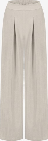 Sublevel Wide leg Pleat-Front Pants in Beige: front